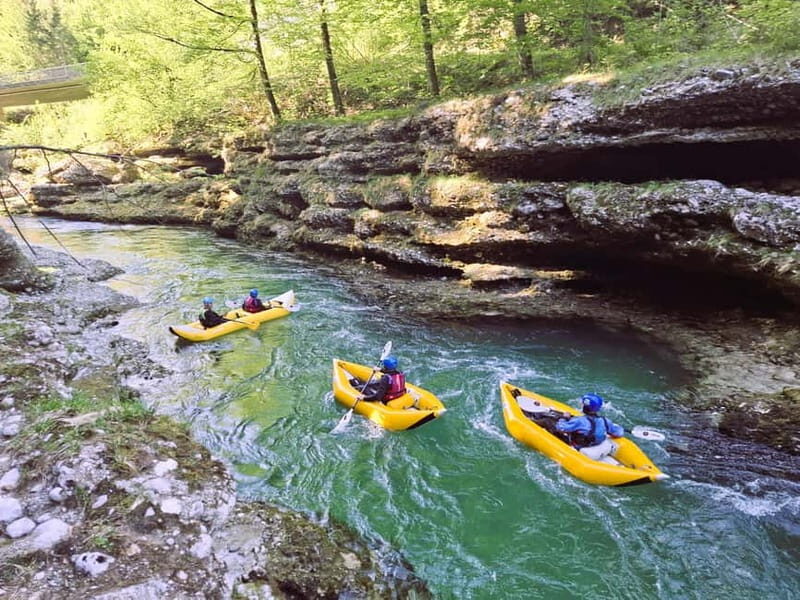 Austria, Salza river "Double Ducky" kayak adventure - Inflatable ducky kayaks on the Salza: fun whitewater without the fear factor