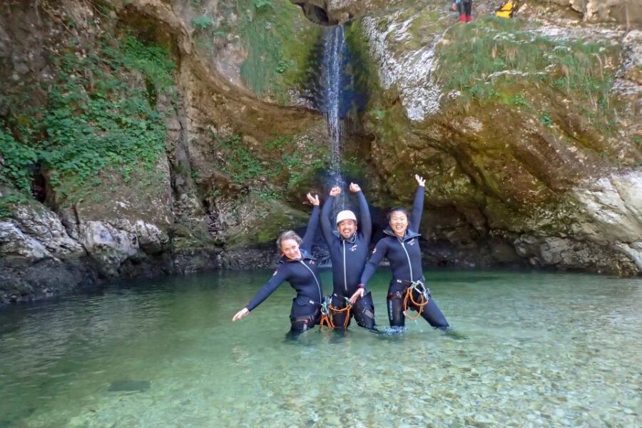 Bled: Guided Canyoning Tour with Transport - Up close with safety: what “rope support” means in real life