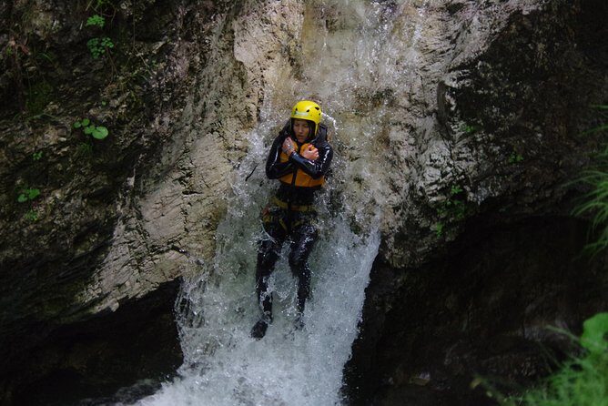 Canyoning in Susec Canyon - Down the Canyon: Waterfall Stops, Sliding Zones, and Swimming Through Clear Creek