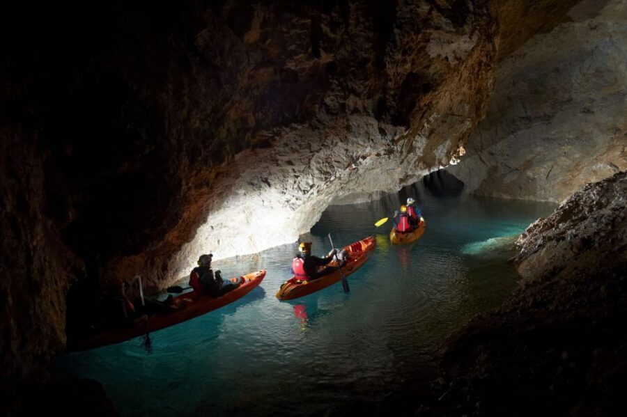 From Bled: Full-Day Underground Kayaking - The kayaking portion: about one hour on the water