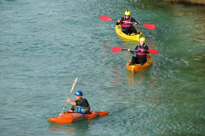 Kayak Trip On Soca River - The main event: 1.5 hours on easy Soča sections