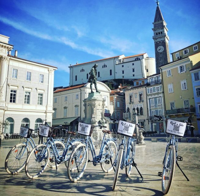 Piran: Bike Rental with Map, Helmet, Water bottle and Lock - Meeting at Tartini Square and Getting Rolling Fast