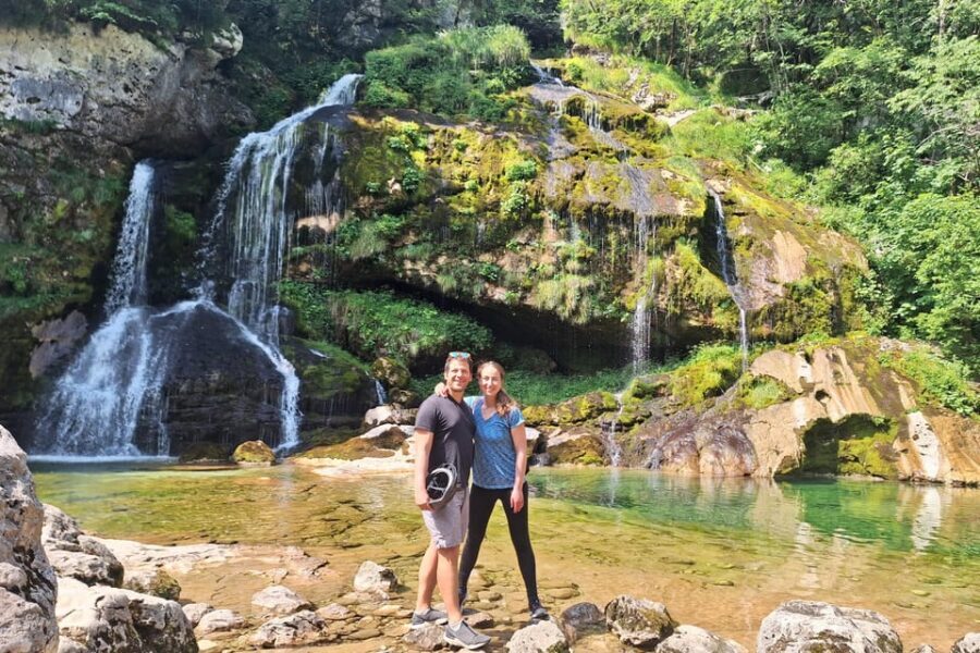 Private E-bike tour Soča valley: The ultimate explorer - Virje Waterfall and Boka Waterfall: two different kinds of wow
