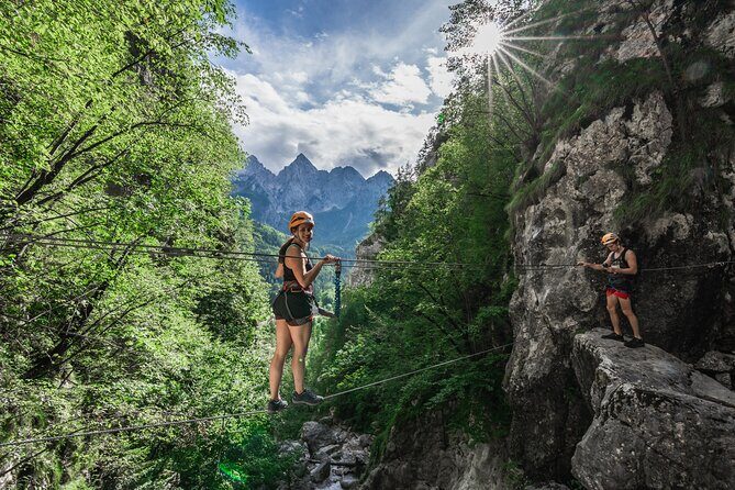 Via ferrata Triglav fairytale route - The Ferrata Itself: Fixed Wedges, Cables, and a Steel Ladder